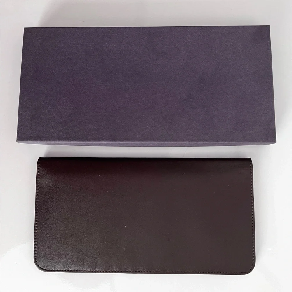 Men's Brown Leather Passport Wallet